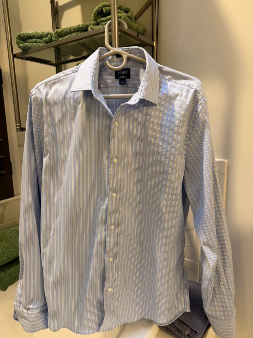 Men's J Crew Bowery Performance Dress Shirt--Large